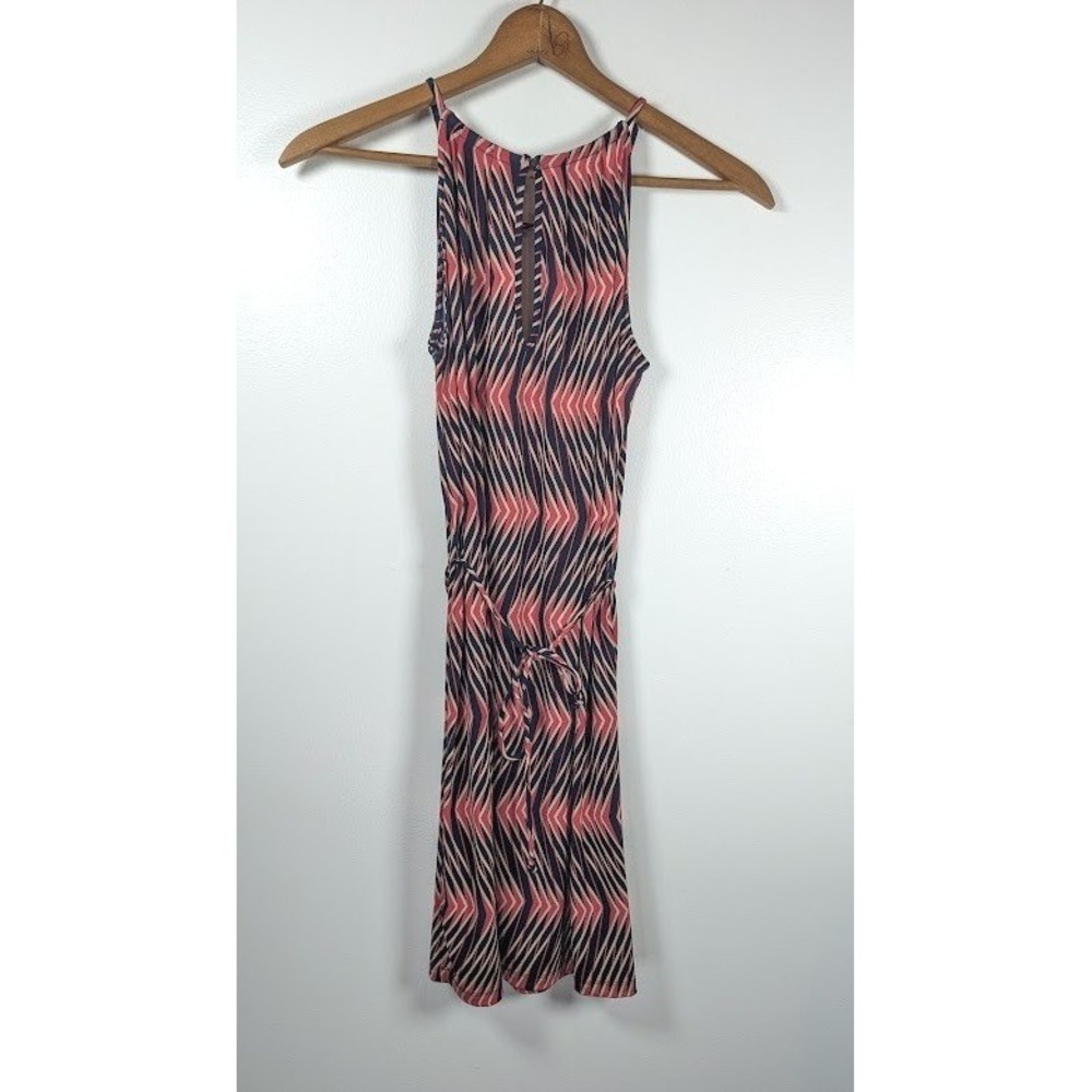 Banana Republic Mini Halter Dress Size XS Geometric Office Lightweight Flowy NEW